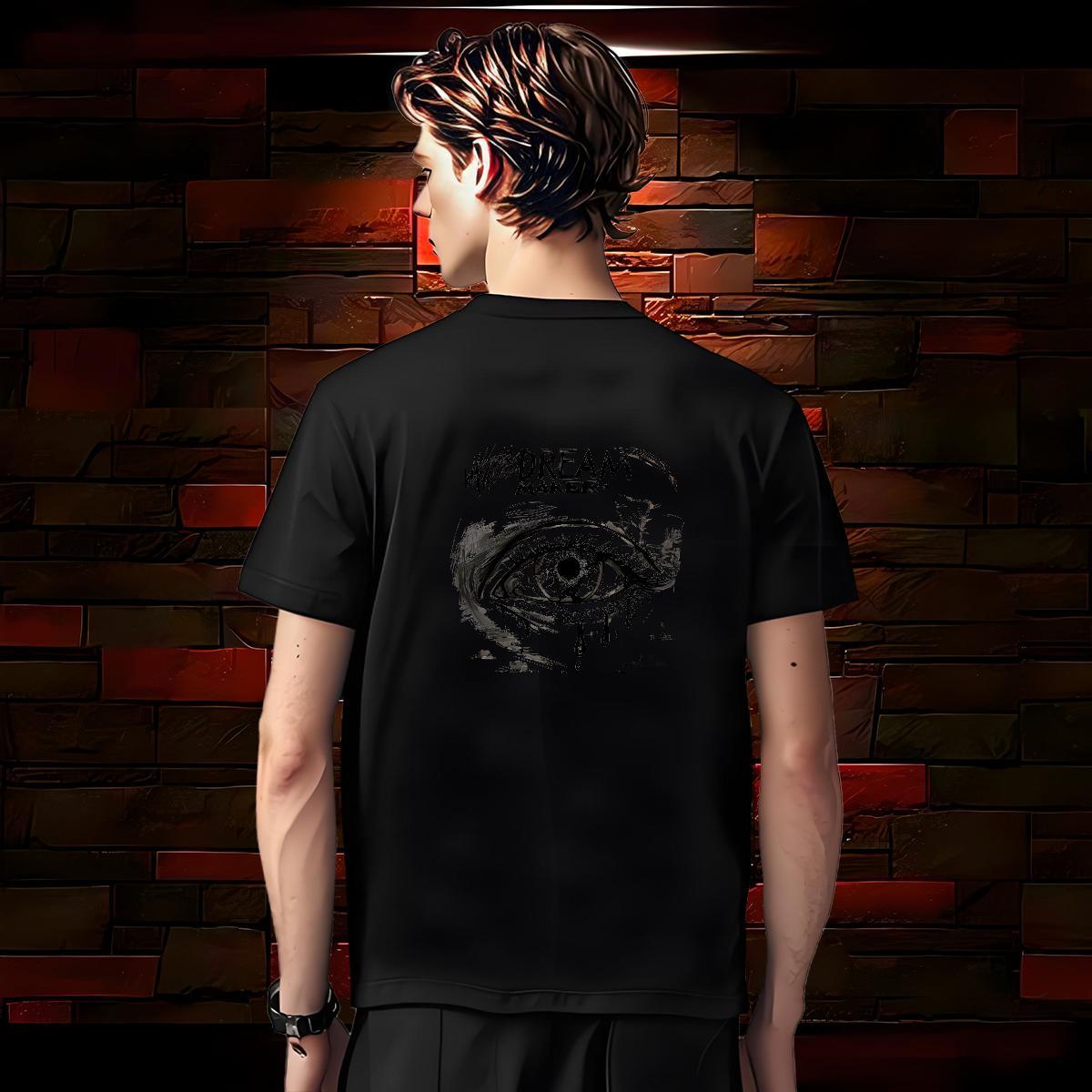 T Shirt For Man 230g Cotton eyes Street O Neck Short Sleeves Customized Print Men Tshirts 2024 Summer Comfortable Tees Shirts