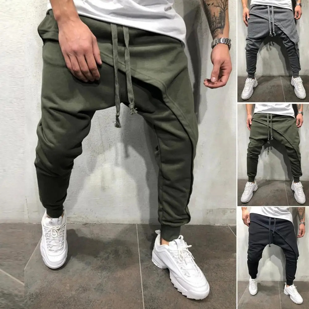 Single Road Mens Harem Pants Men Fashion Baggy Cotton Hip Hop Joggers Japanese Streetwear Trousers Male Cargo For 240806