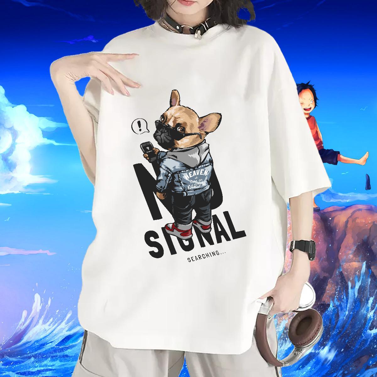 Free Shipping T Shirt For Woman Short sleeve Soft Couples T Shirts Oversized dog Spring Summer 230g Pure Cotton Stylist Top Tees