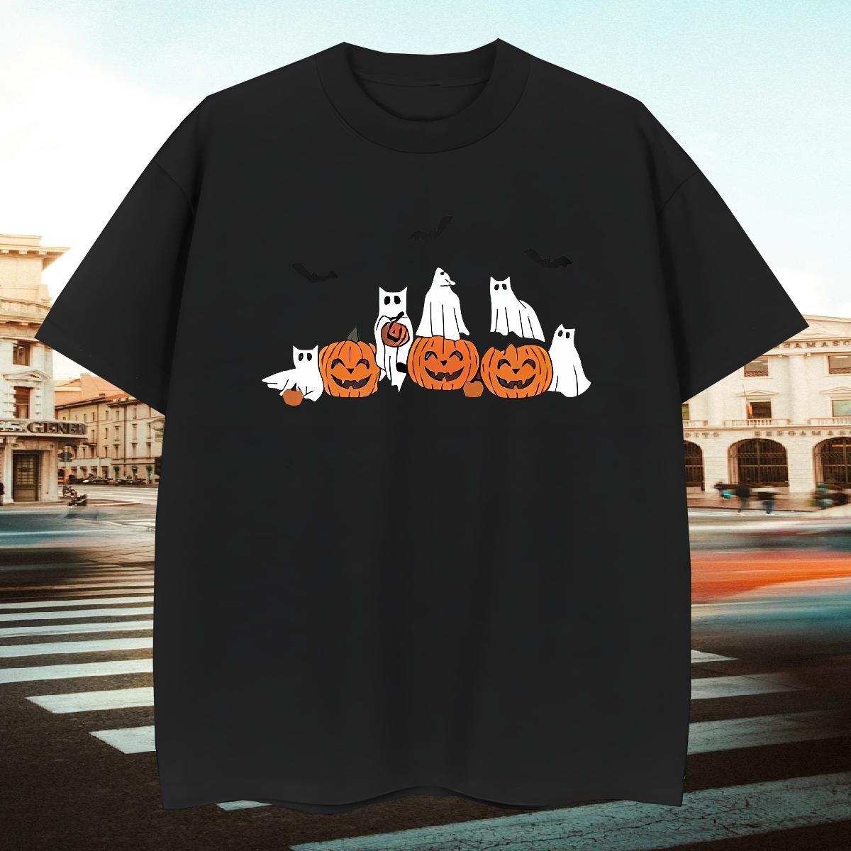 Fashion T-Shirts 230g Pure Cotton pumpkin Beach Tees Shirts Crew Neck Breathable Free Shipping Men Tshirts Asian Size