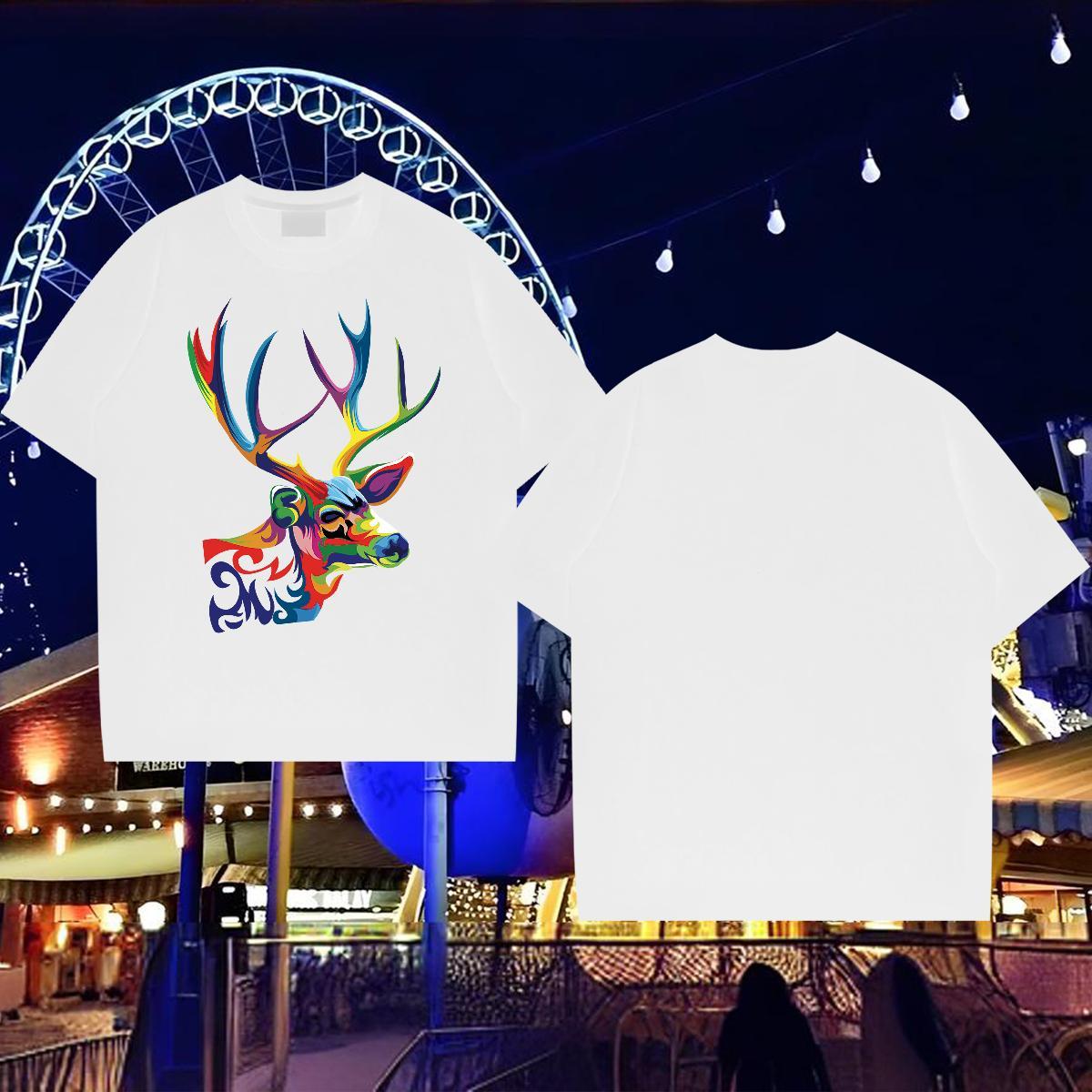 Classic Man T Shirts 230g 100% Cotton Christmas Hip Hop Street Tees Shirts Pure Cotton TOP Quality Tshirts Custom Printing