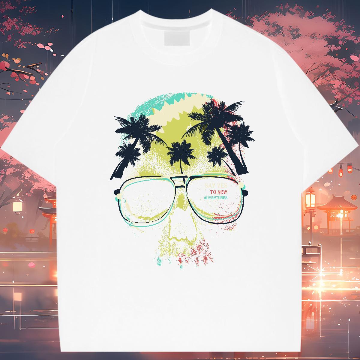 T Shirt For Man 100% Cotton 230g tree Outdoor Breathable Crew Neck Custom Print Oversized Men Tshirts Brand Comfortable Top Tees