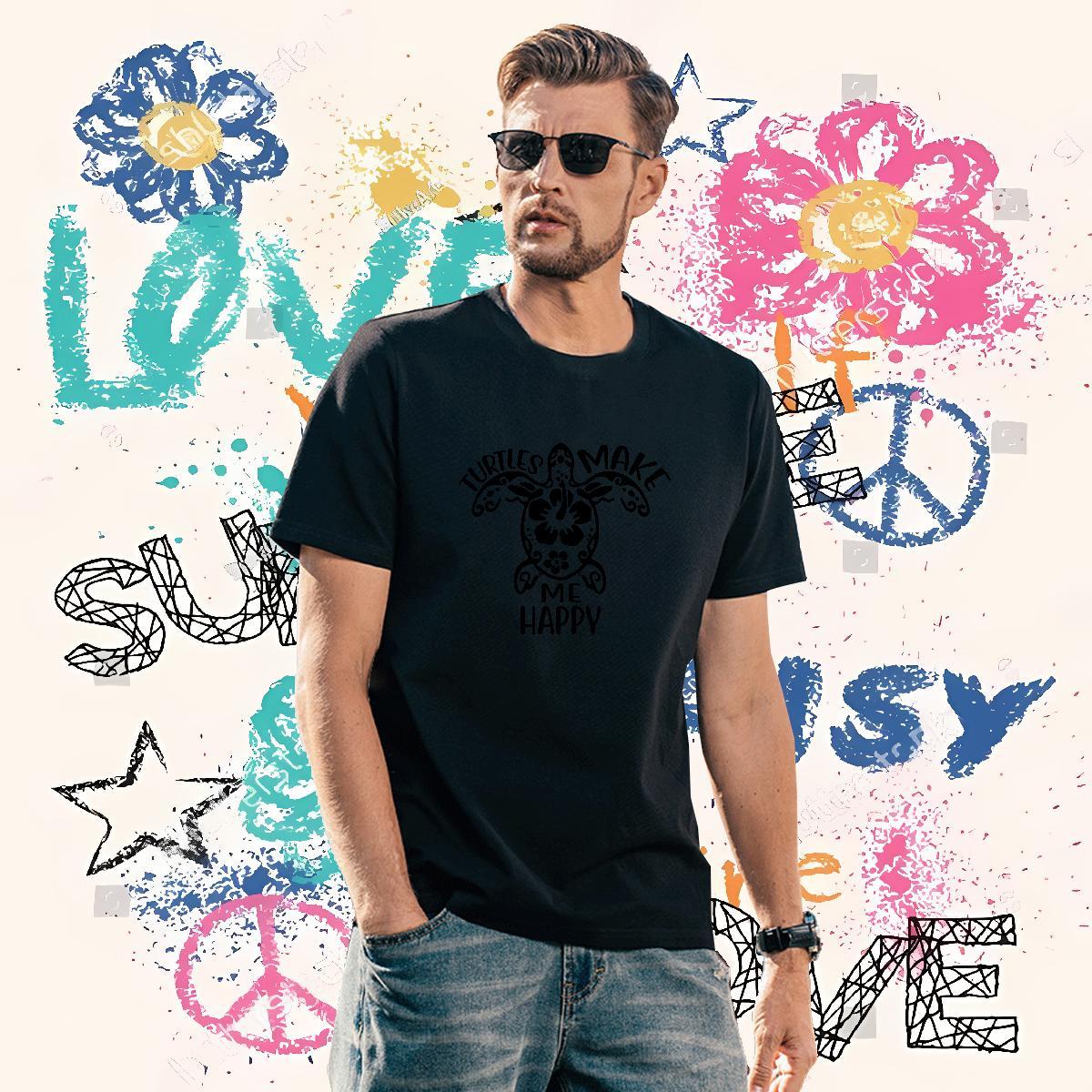 2024 DIY T shirt 230g Pure Cotton Hip Hop Street Tops O-Neck Short Sleeve Comfortable Tshirts DIY Printed