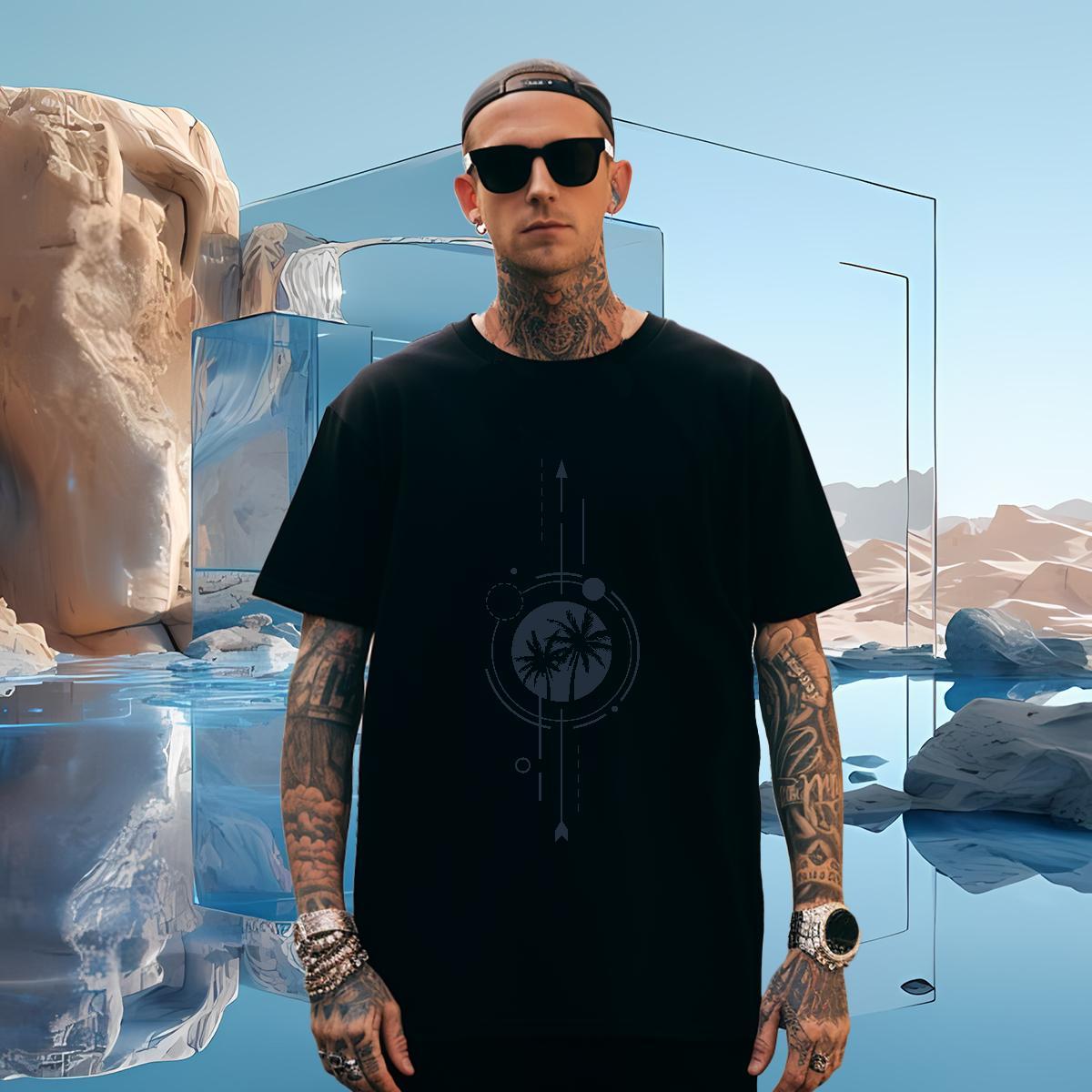 Men T Shirts 230g 100% Cotton tree Summer Casual Crew Neck DIY Anime Men Tees Factory Direct Cool Polos