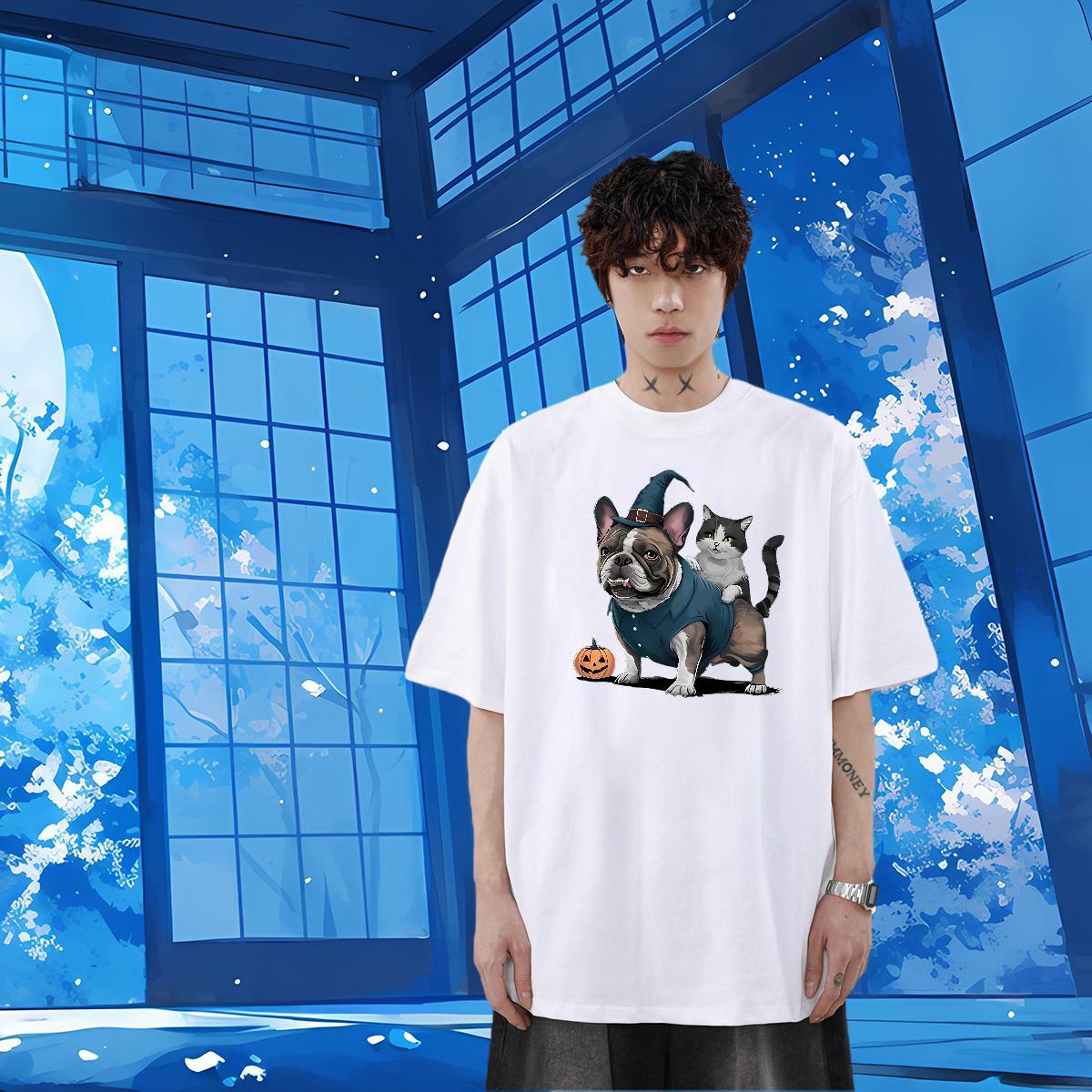 Brand T-Shirts for Men 100% Cotton 230g animals Casual Beach Tops Tees Breathable Soft Cool Tshirt for Man Woman Oversized 4XL