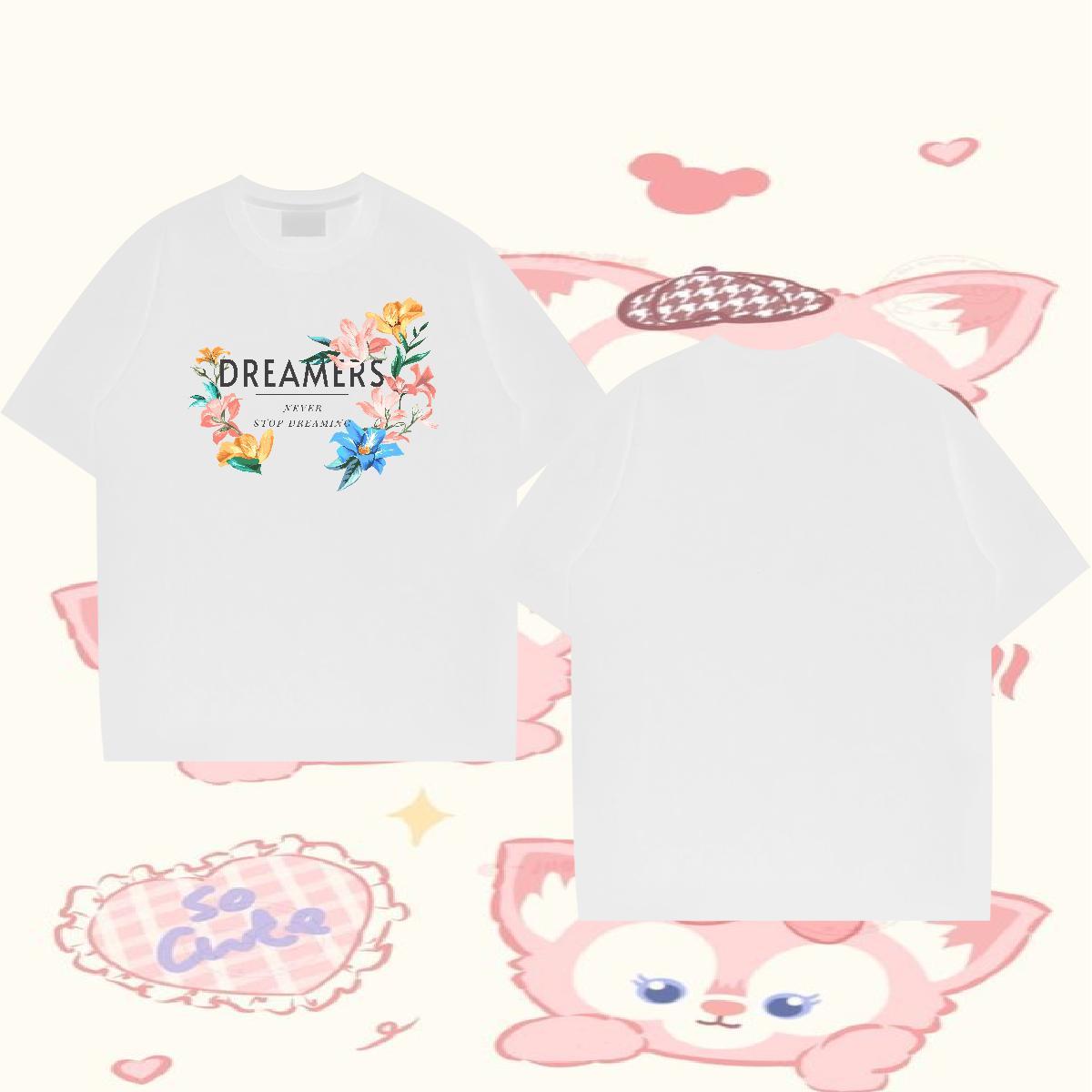 Fashion Design Mens T Shirts 230g 100% Cotton flower Casual Tees Shirts Short Sleeve O-Neck Wholesale Tshirts Custom Printing