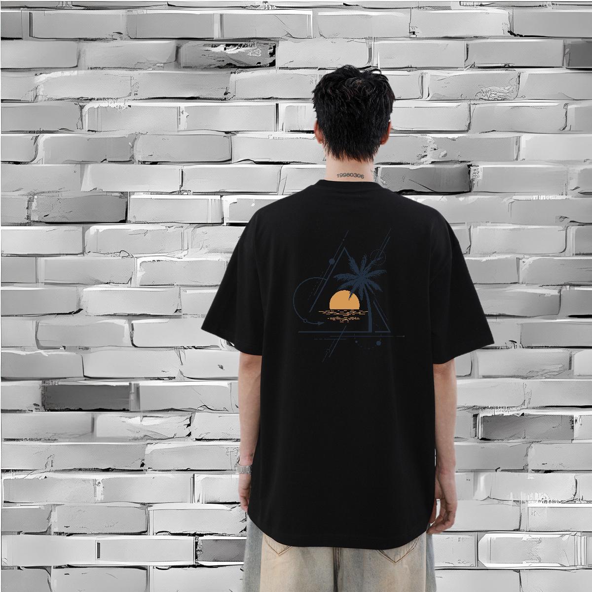 New Designer T Shirts Men 100% Cotton 230g sea Street Wear Breathable Short Sleeve TOP Quality Mens Tshirts Floral Print