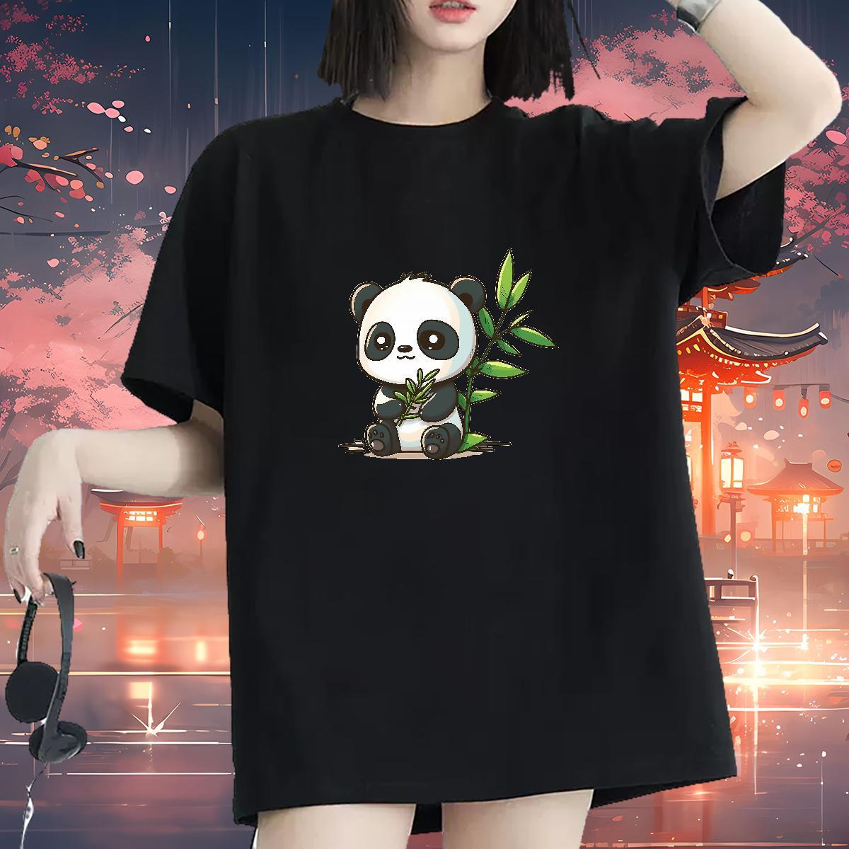 Brand T Shirts Women Round Neck Short Sleeve Women Tshirts Cartoon Anime Summer Casual 230g Pure Cotton New Clothings