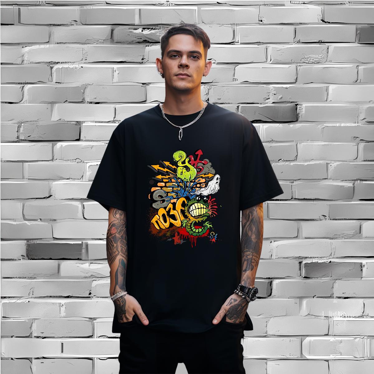 T shirt 230g Cotton Colorful Hip Hop Street Breathable Crew Neck Custom Print Plus Size Men Clothes T-Shirt Designer Fashion Free Shipping Tee Shirt