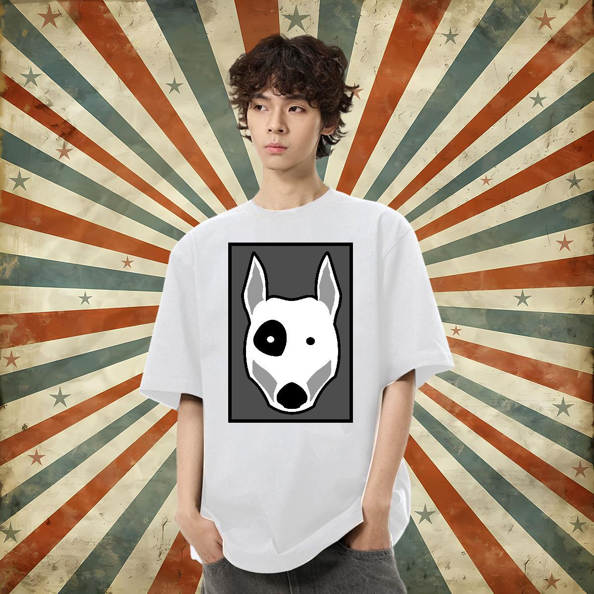 2024 New Men T Shirts 230g 100% Cotton Dog Street Wear Tees Breathable Short Sleeve Cool Design Tshirts Custom Print Oversized
