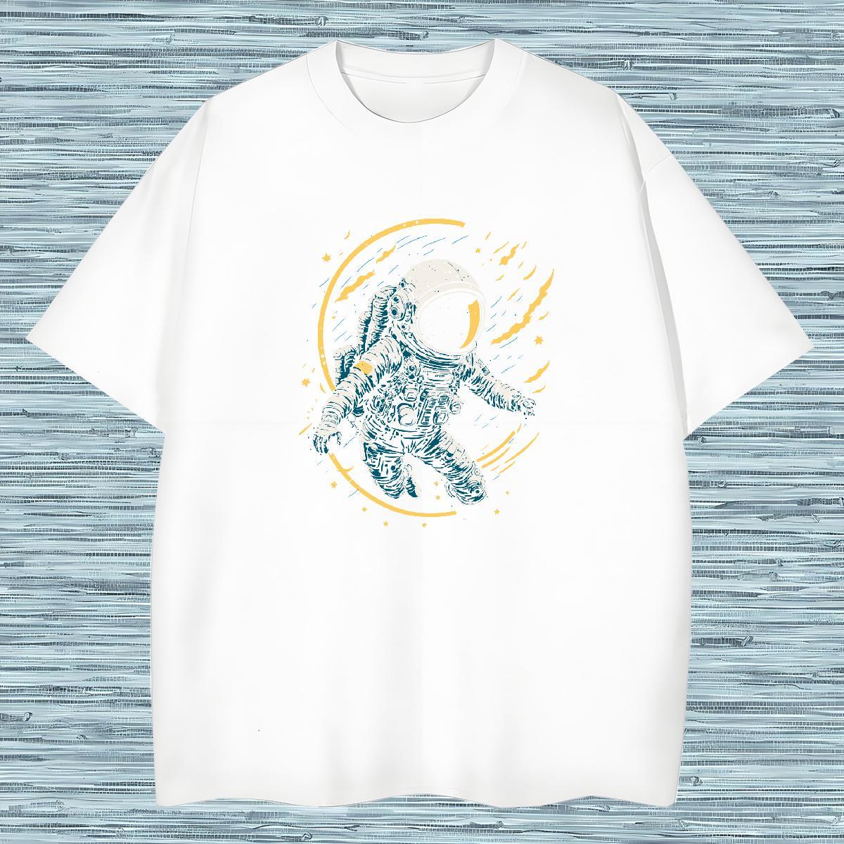 T Shirt For Man 230g 100% Cotton universe Beach Round Neck Short Sleeve Skull Men Tshirts 2024 Designer TOP Quality Wear