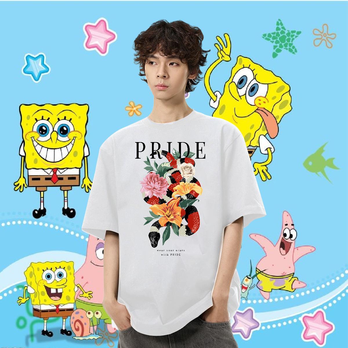 DIY Customized T Shirt For Man 100% Cotton 230g snake Anime Printing Street Tops Tees Breathable TOP Quality Men Tshirts Cartoon Printing L-4XL