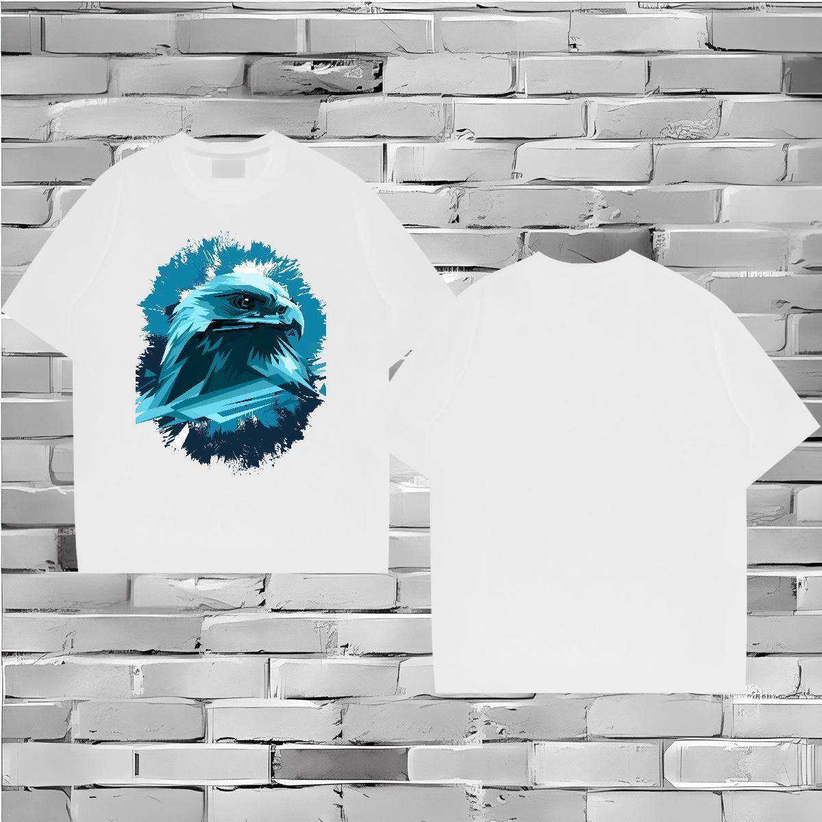 T Shirt For Man 230g Cotton eagle High Street Hip Hop Short Sleeve Soft Oversized 4XL Men Clothes T-Shirt 2024 New Unisex Tees