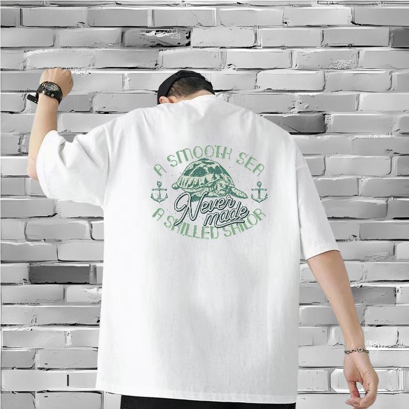 DIY T Shirt For Man 100% Cotton 230g Outdoor Tshirts Crew Neck Cool Men Clothes T-Shirt Custom Print Oversized