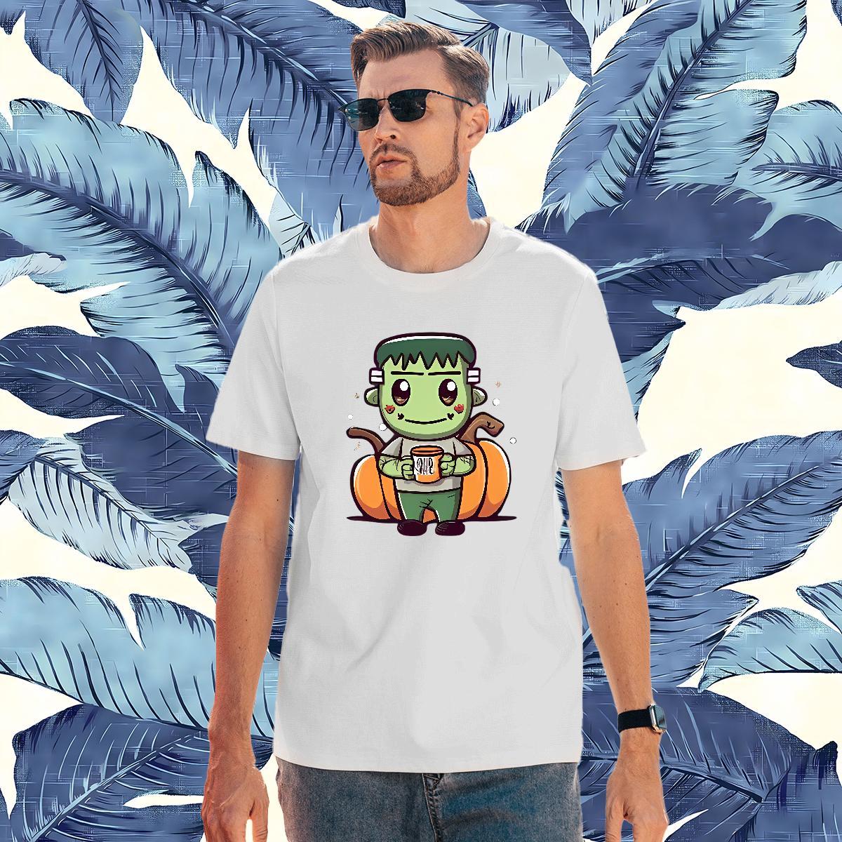 Fashion Mens T Shirts 230g 100% Cotton halloween Street Casual Tops Pure Cotton Designer Mens Tshirts DIY Printed