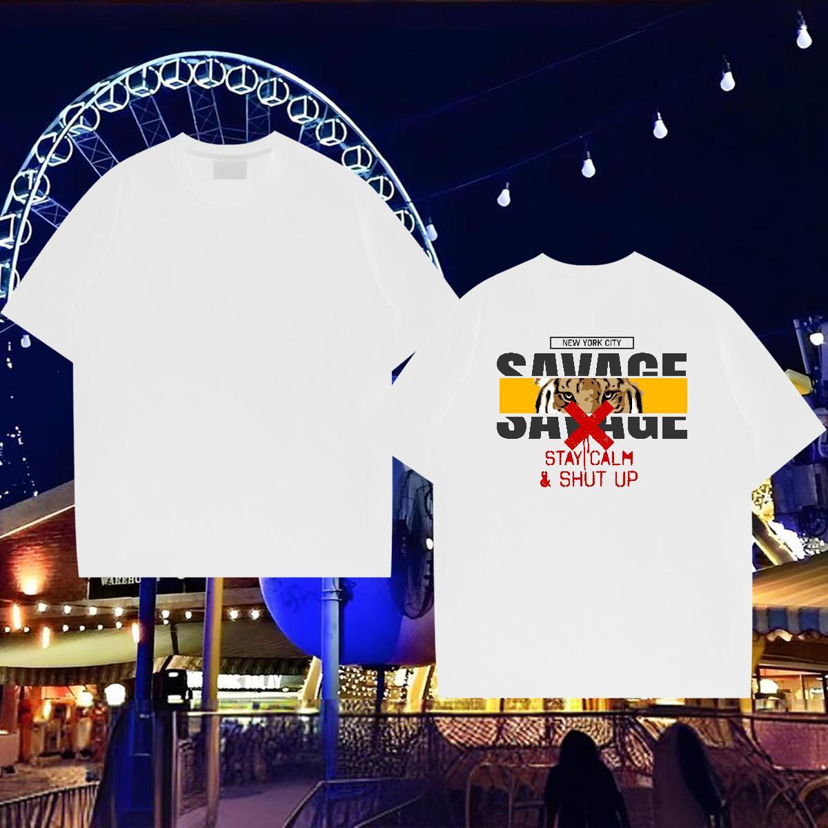 2024 DIY T shirt 230g 100% Cotton Anime Printing Street Tees Breathable Crew Neck Unisex Men Tops Tees DIY Anime