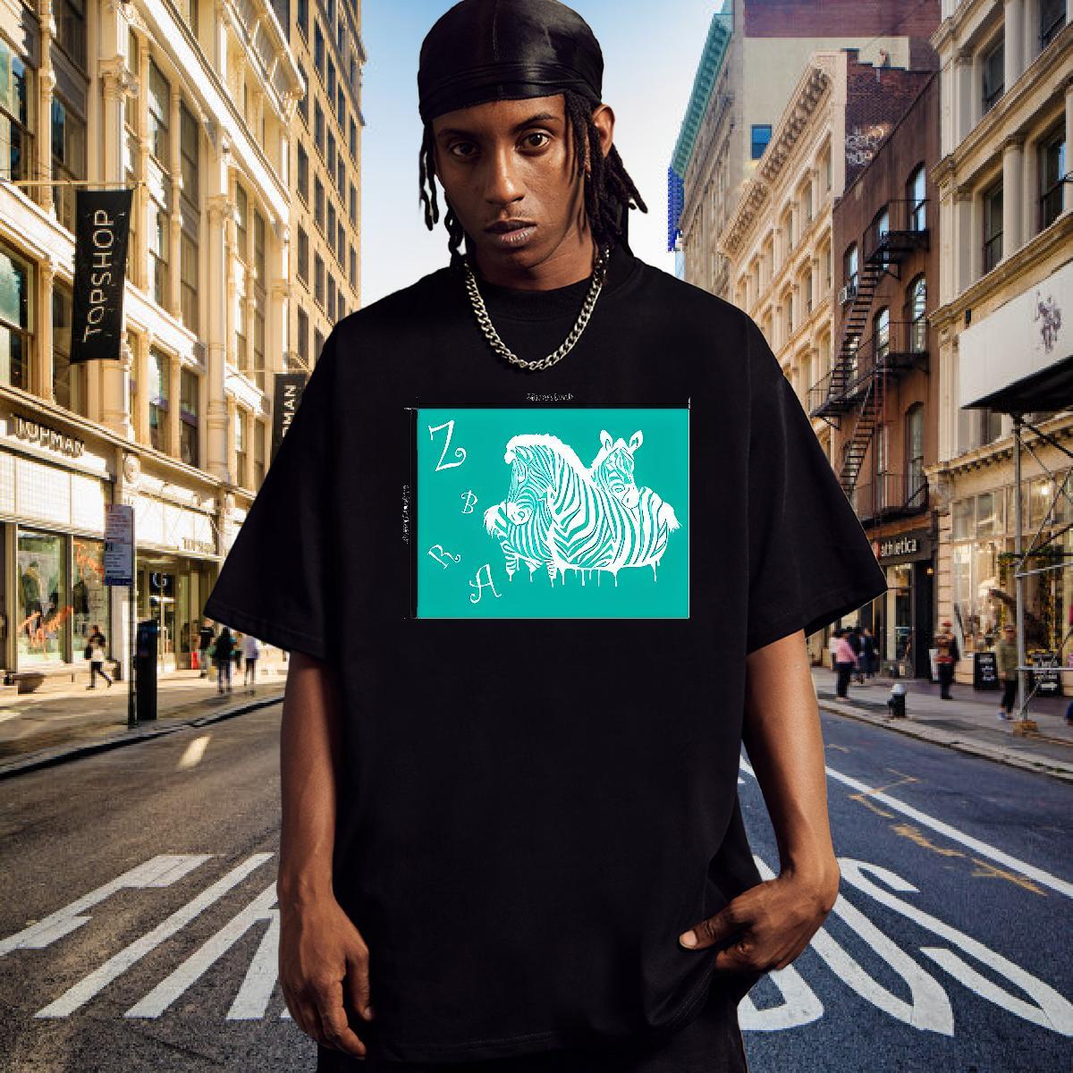 T-Shirts 230g Cotton horse Spring Summer Round Neck Short Sleeve DIY Couples T Shirts Custom Loose Fit Clothings