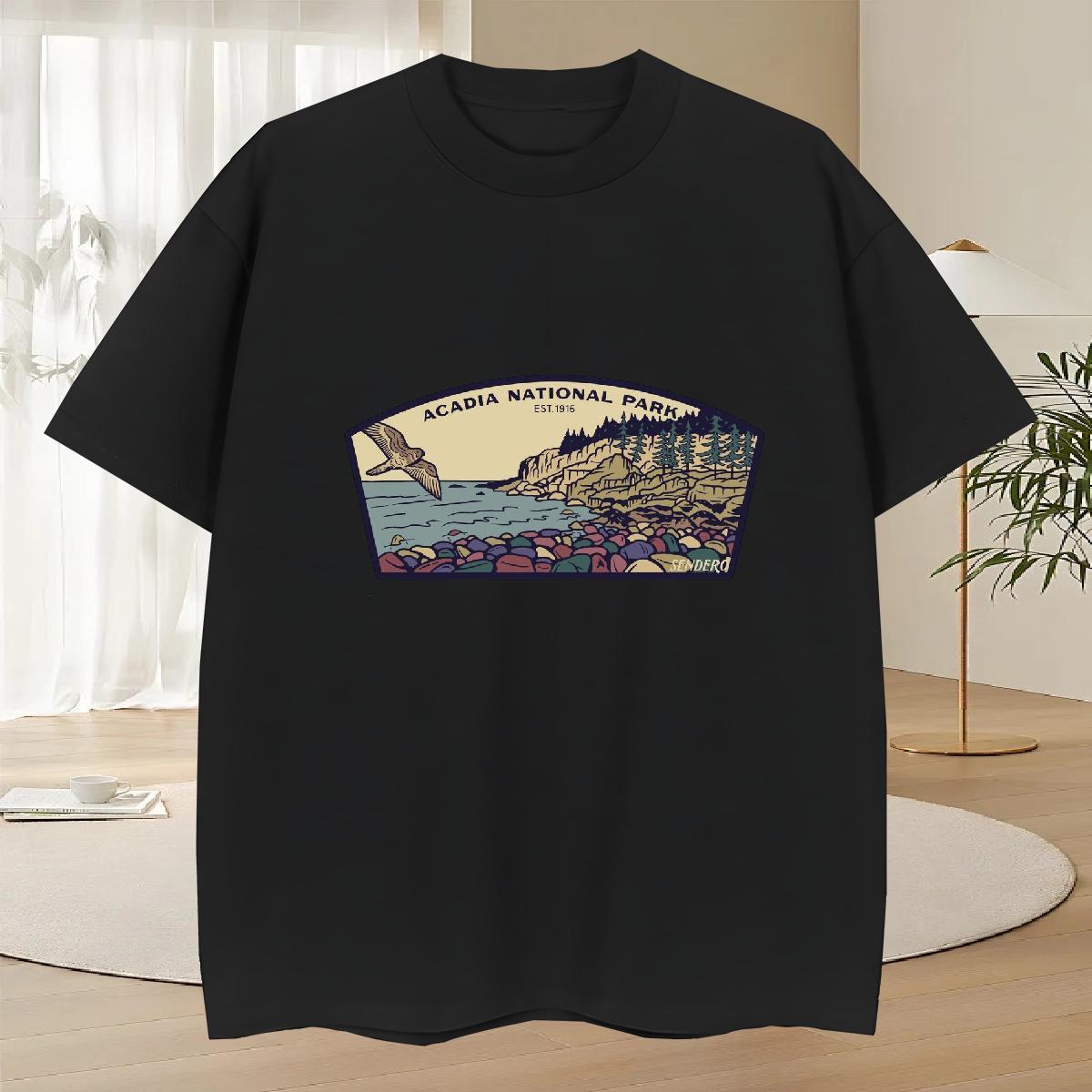 TOP Quality Couples T Shirts 230g Cotton Street mountains Oversized 4XL Short Sleeve Soft 2024 Summer Man T Shirts Tee Shirt