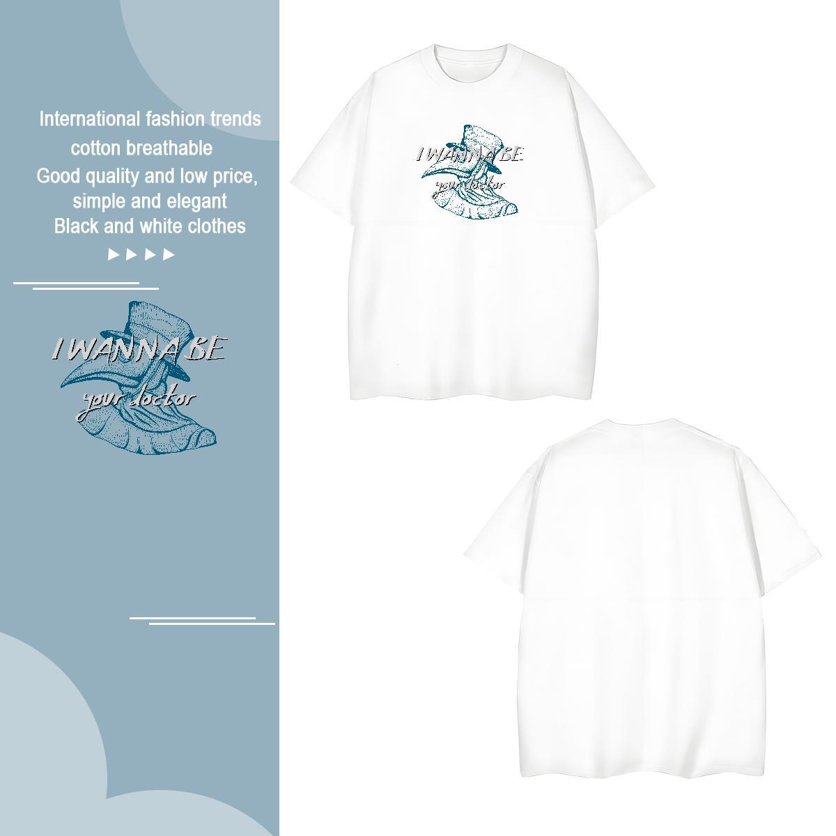 T Shirts Men 230g Pure Cotton bird Street wear Hip Hop Round Neck Short Sleeve Asian Size Men Tops Tees Classic Loose Tee Shirt