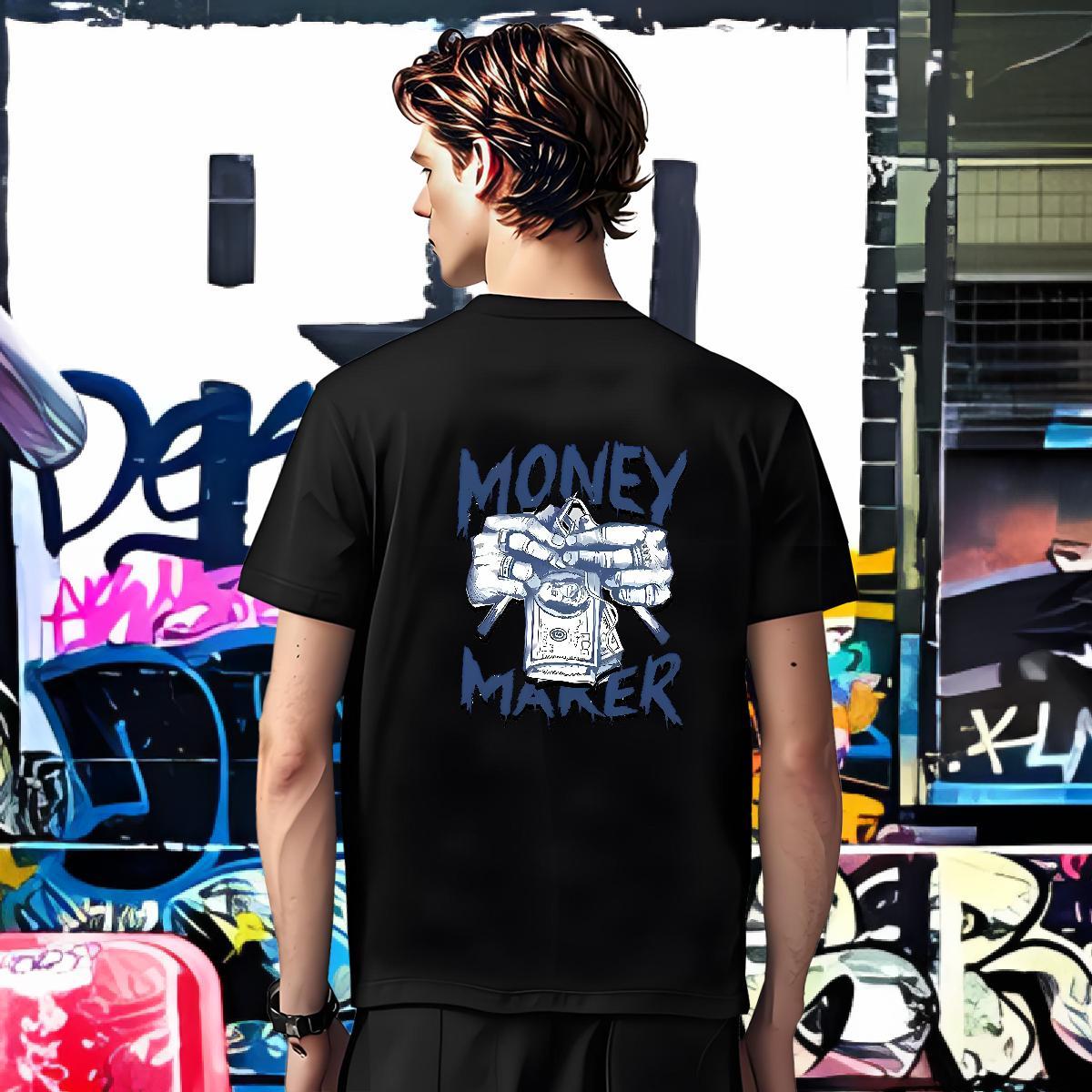 Man T Shirts 230g Pure Cotton hands High Street Hip Hop Short Sleeve O-Neck Cartoon Print Couples T Shirts 2024 Designer Cool Design Wear