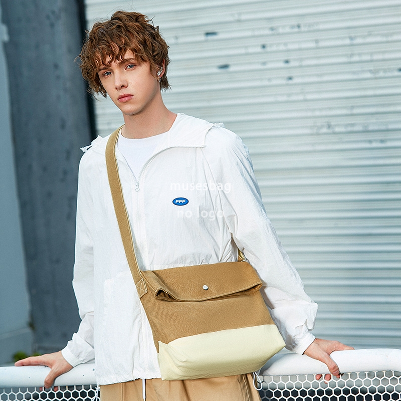 Korean version of men's and women's crossbody bag messenger bag commuting simple single shoulder bag single shoulder bag ins large capacity 