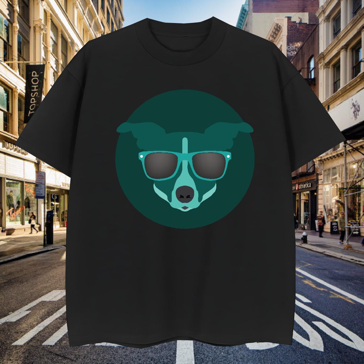 T-Shirts for Men 230g 100% Cotton dog Anime Printing Street Breathable Short Sleeve Custom Anime Men Tees New Arrival High Quality Tee Shirt