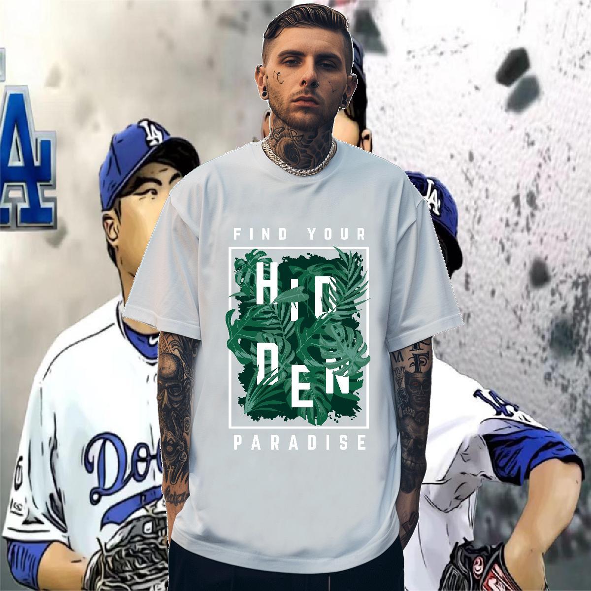 T Shirt For Man 230g Pure Cotton tree Spring Summer Crew Neck Custom Cartoon Men Tshirts Designer Brand Tees Shirts