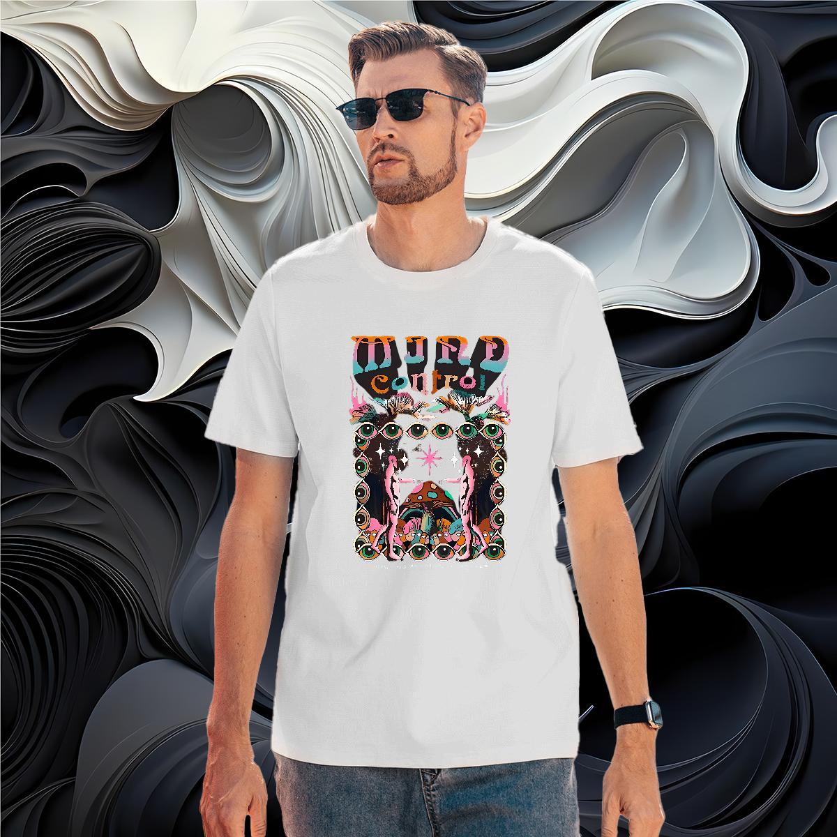 T shirt 100% Cotton 230g mushroom Sport Pure Cotton Anime Print Men Tees Customized Soft Tees Shirts