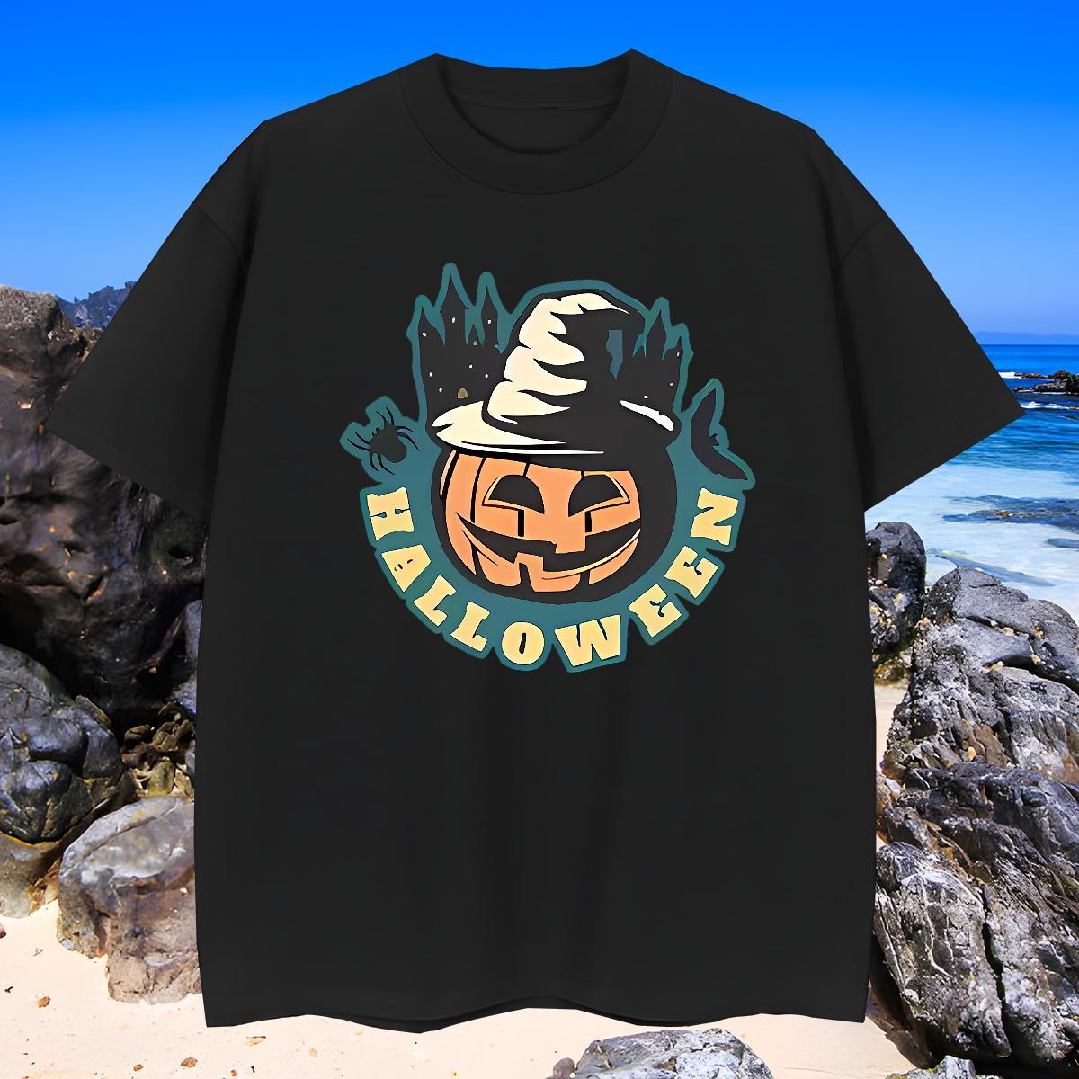 Comfortable Men Tshirts 230g 100% Cotton halloween Men T Shirts Sport Breathable Crew Neck Custom Printing New Designer Polos