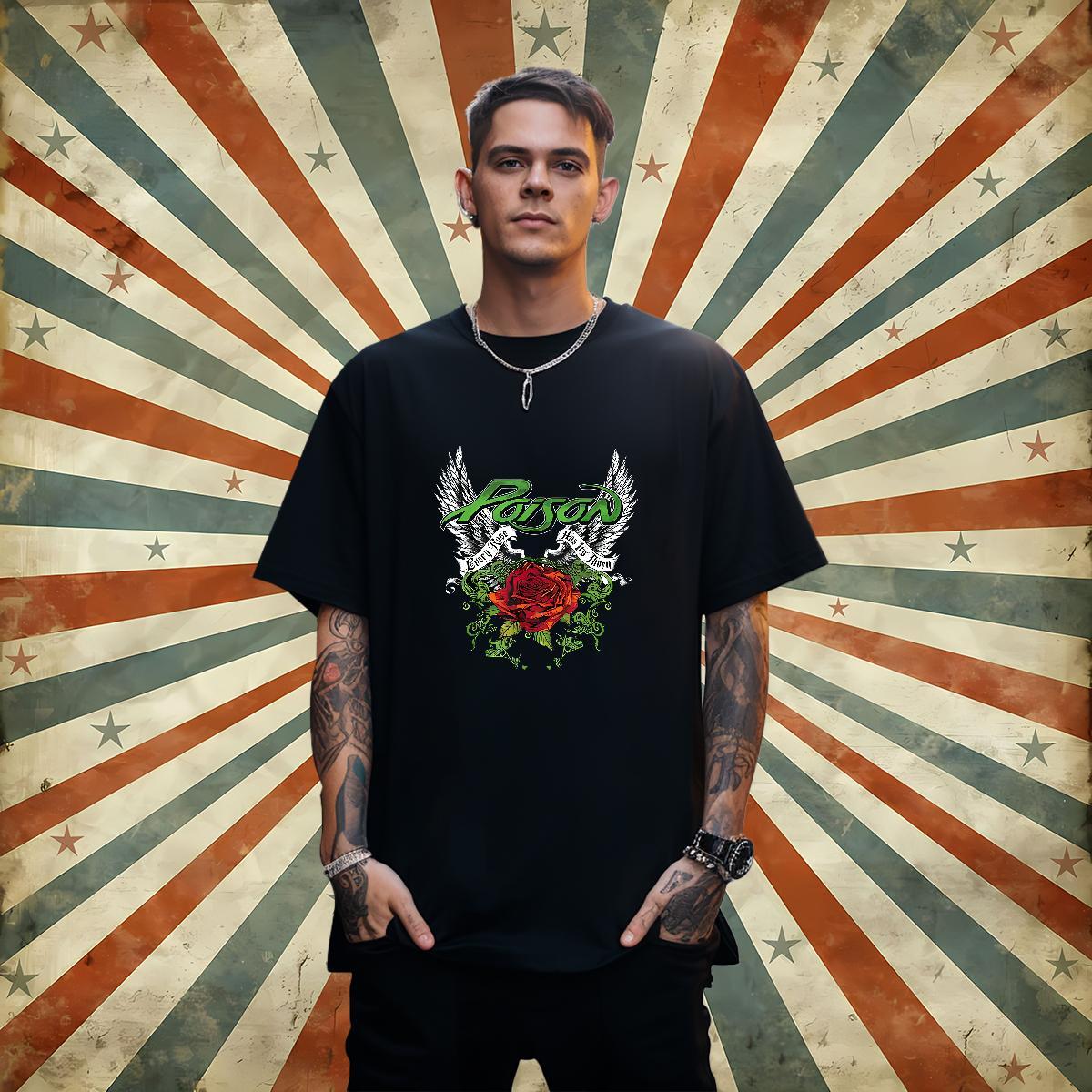 Casual New T shirt 100% Cotton 230g rose Hip Hop Street Tops Shirt Breathable Crew Neck Popular Men Clothes T-Shirt Custom Print Oversized