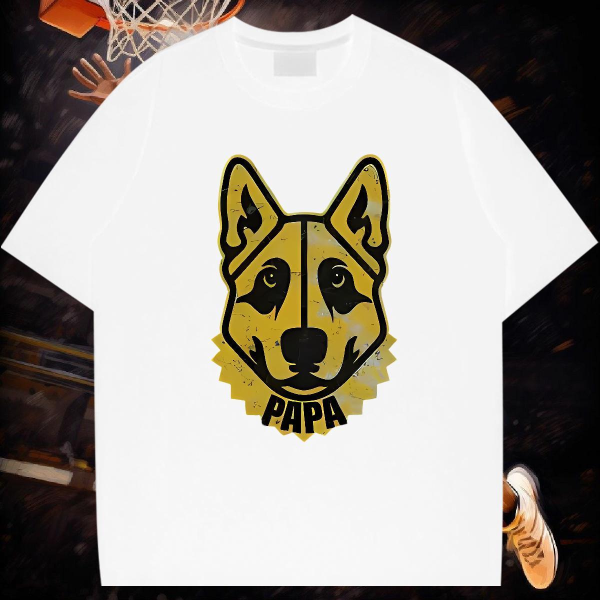 Factory Direct T-Shirts for Men 100% Cotton 230g dog Street Tops Shirt Round Neck Short Sleeve Free Shipping Tshirts Black Oversized