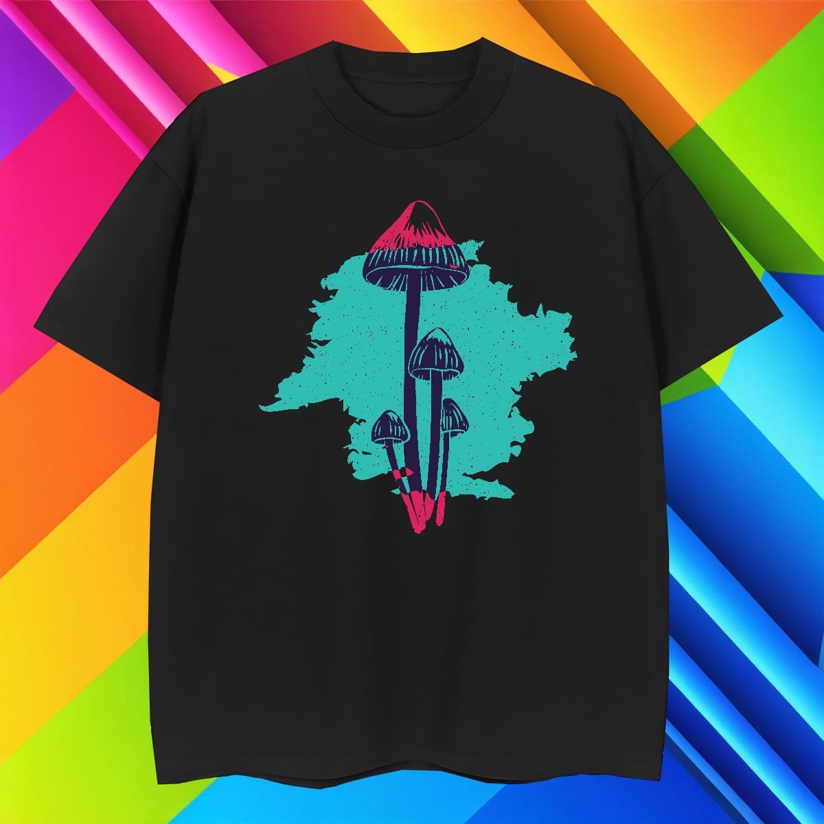 Unisex Men Tees 230g Cotton Spring Summer mushroom Plus Size Cartoon Breathable Short Sleeve Designer T Shirts Men Clothings