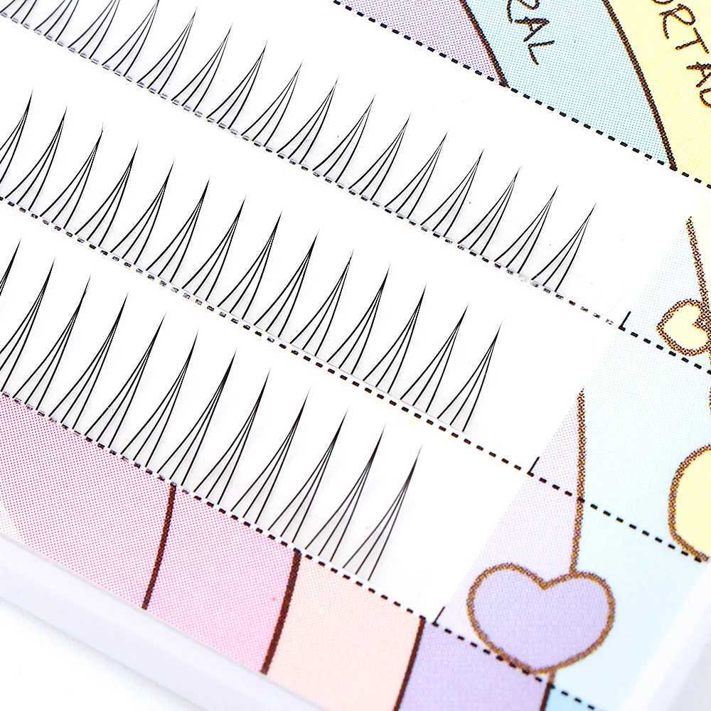 New flame under eyelash comic natural bottom eyelash soft comic eyelash crease eyelash cluster Korean makeup hot W240803