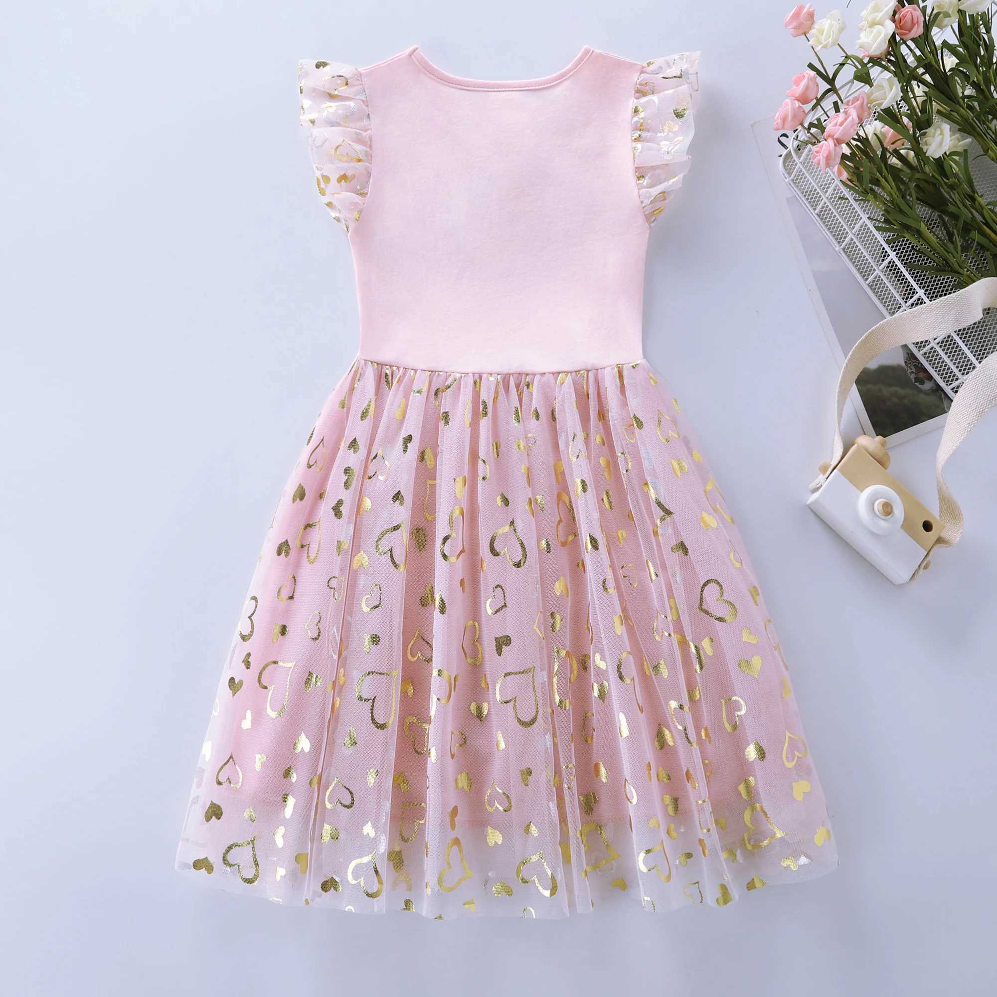 Spring/Summer New Sleeveless Festival Mothers Day Valentines Day Love Embroidery Cotton Mesh Splicing Party Dress SH1721W240720