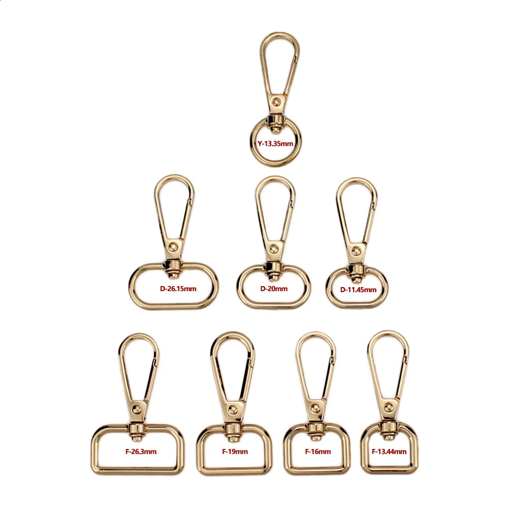 50Pcs Metal Swivel Leather Bag Handbag Purse Shoulder Strap Belt Clip Trigger Buckle Keychain Key Ring Dog Chain Collar Clasp 240805