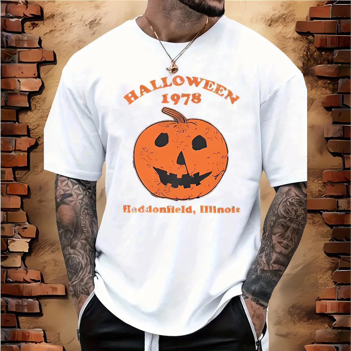 New Arrival Men T Shirts 230g 100% Cotton pumpkin Spring Summer Wear O-Neck Short Sleeve Popular Couples T Shirts Skull