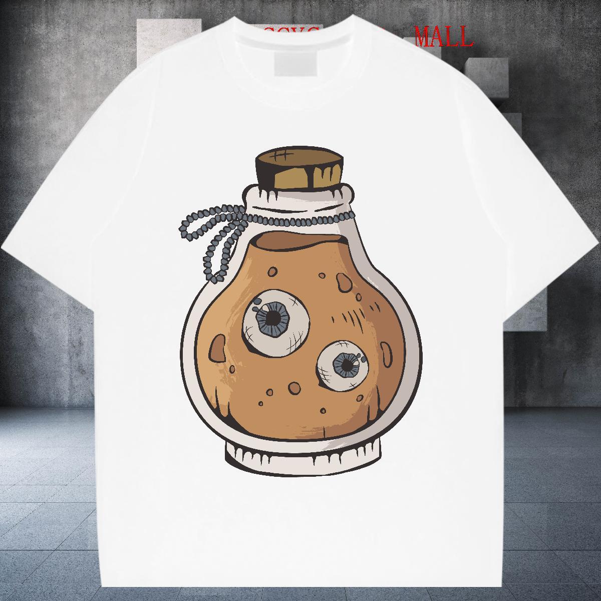 Classic Casual T Shirt For Man 230g Pure Cotton bottle Hip Hop Street Tees Shirts Breathable Short Sleeve Designer Men Tees Customized