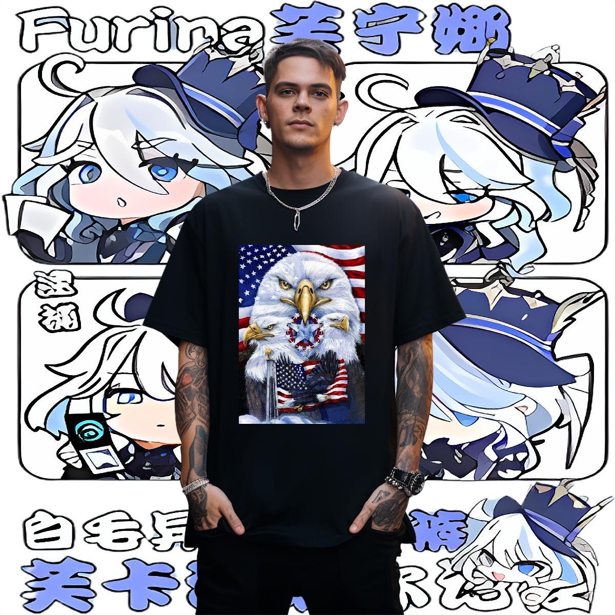 Classic Man T Shirts 230g 100% Cotton cool Casual Beach Tshirts Crew Neck Breathable Wholesale Men Clothes T-Shirt Anime Print