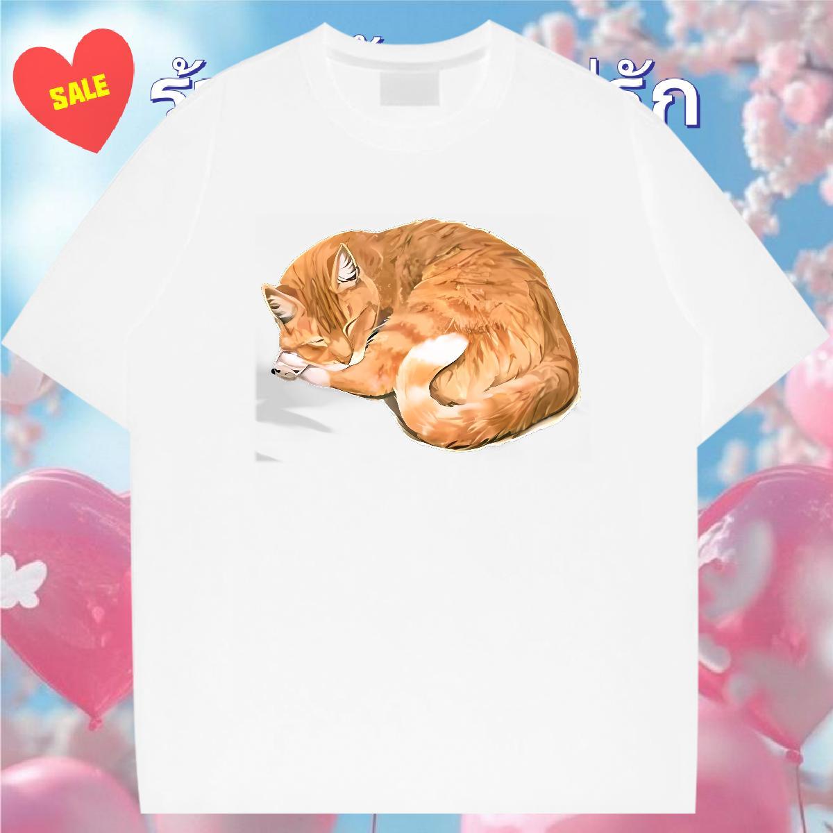 Casual New T-Shirts for Men 230g Cotton cat Hip Hop Wear Crew Neck Classic Men Clothes T-Shirt Custom Anime