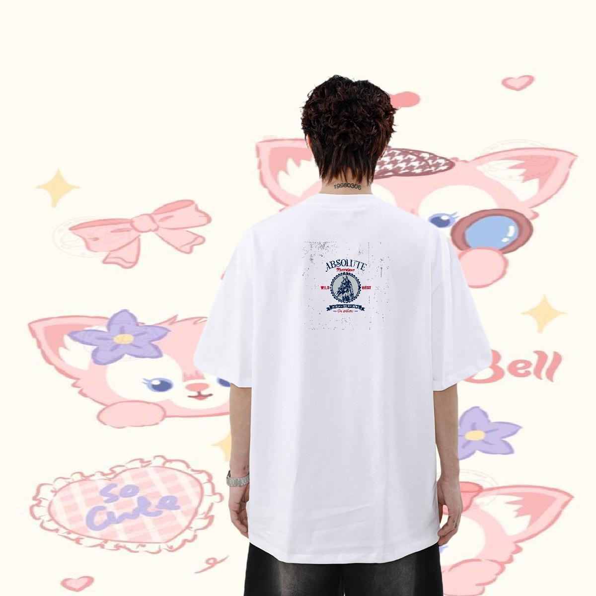 Customized Man T Shirts 100% Cotton 230g dog Daily Outfit Tshirts Breathable Short Sleeve TOP Quality Couples T Shirts Anime Print