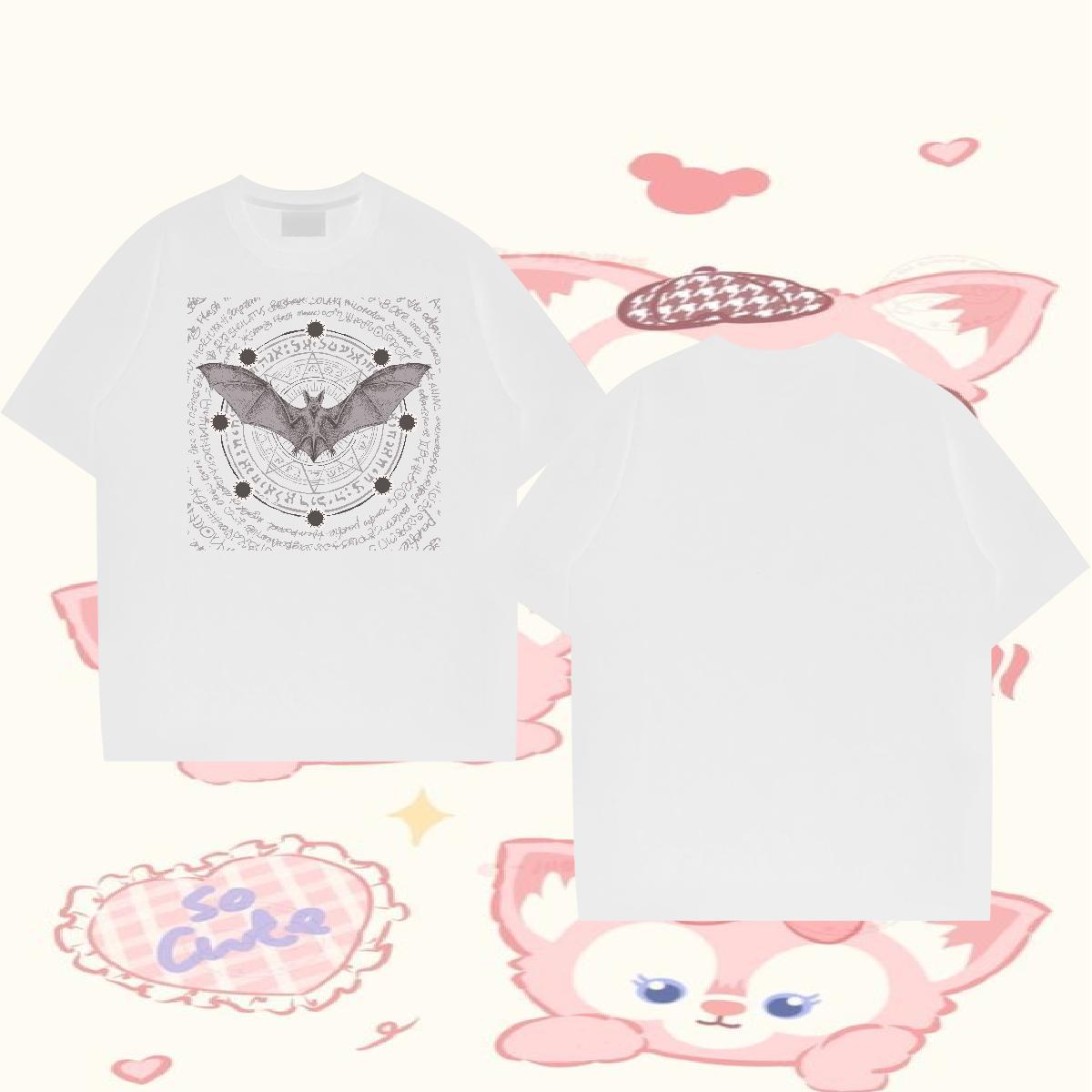 Custom Mens T Shirts 230g Pure Cotton bat Casual Tops Tees Breathable Comfortable Men Tees DIY