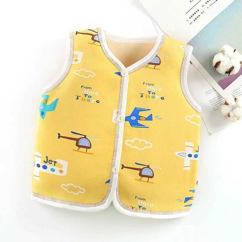 Spring and autumn cartoon vest jackets cheap and fashionable sleeveless tops childrens clothing random for boys and girlsW240724