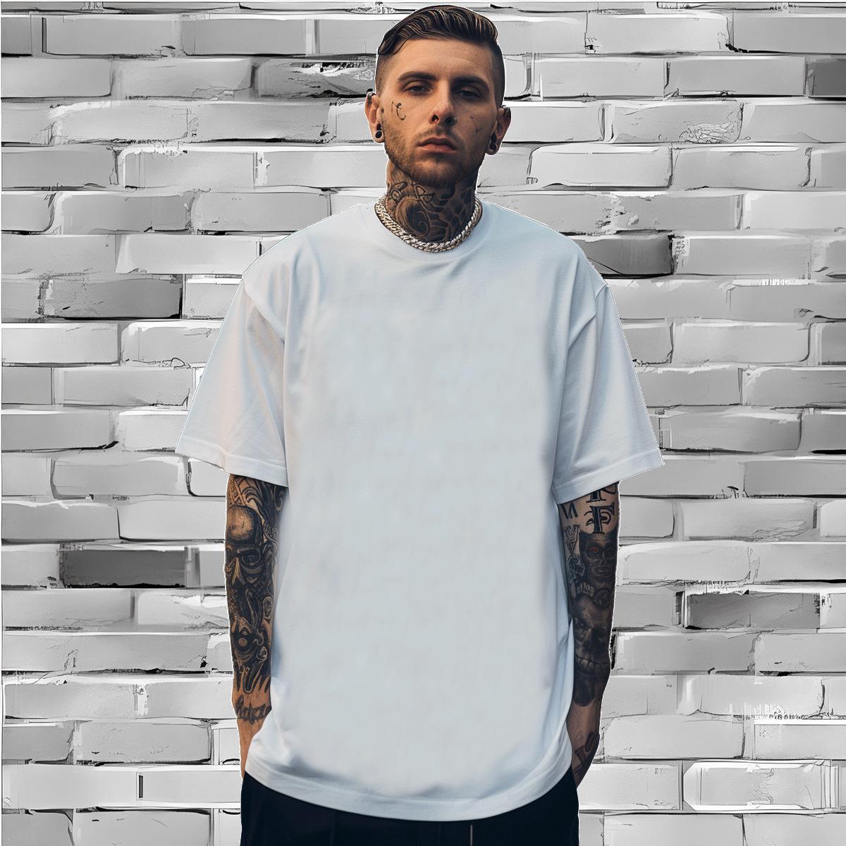 Man T Shirts 230g 100% Cotton Geometric line Sport Short Sleeve O-Neck Floral Print Men Tops Tees Stylist Cool Design Clothings