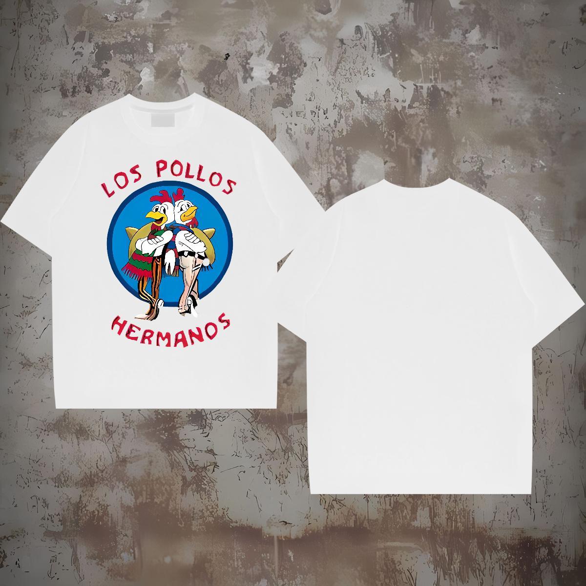 2024 New T-Shirts 230g Pure Cotton duck Street Casual Clothings Short Sleeve Soft Wholesale Mens Tshirts Cartoon Printing L-4XL