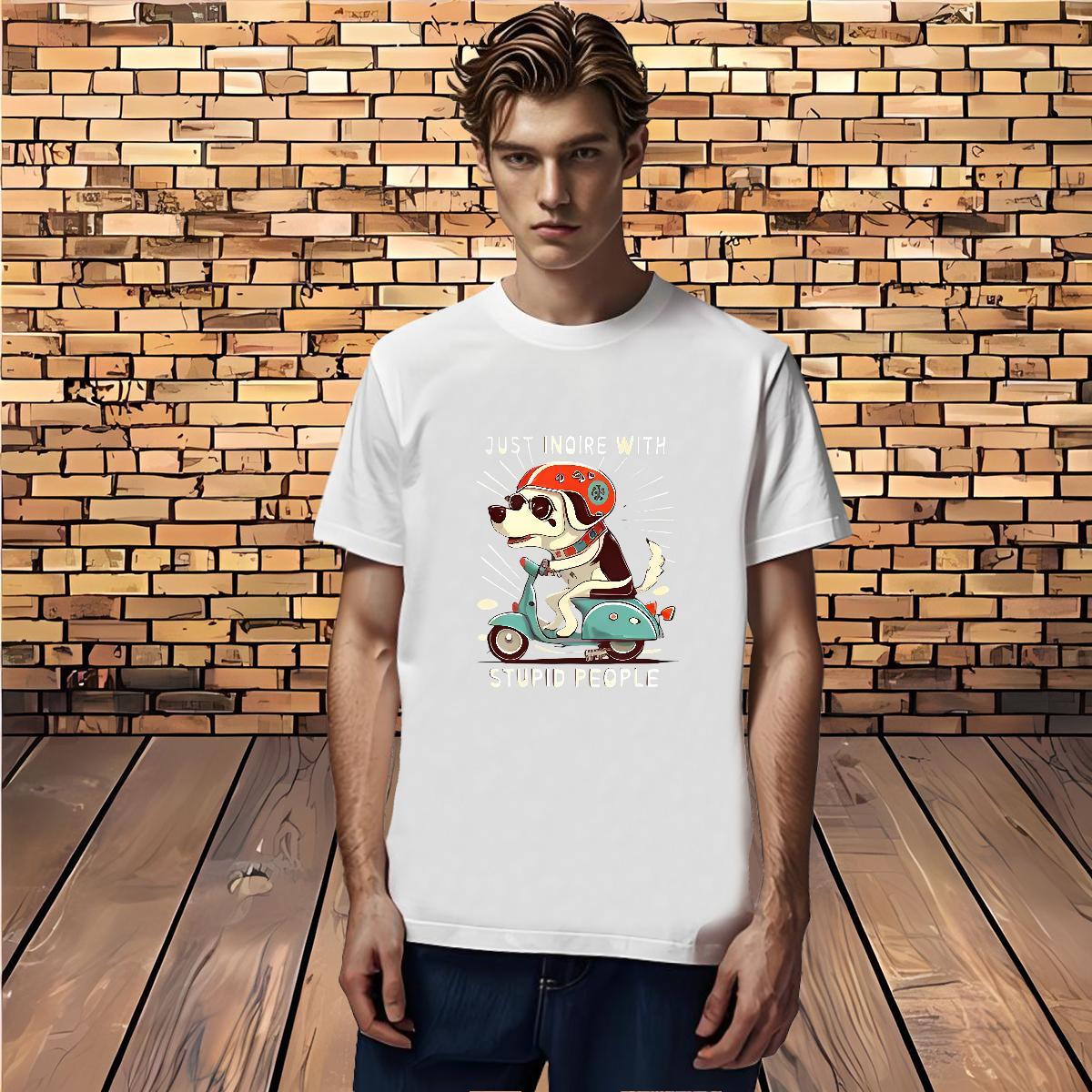New T-Shirts 230g Pure Cotton dog Street Casual Tops Crew Neck Breathable Designer Couples T Shirts Anime