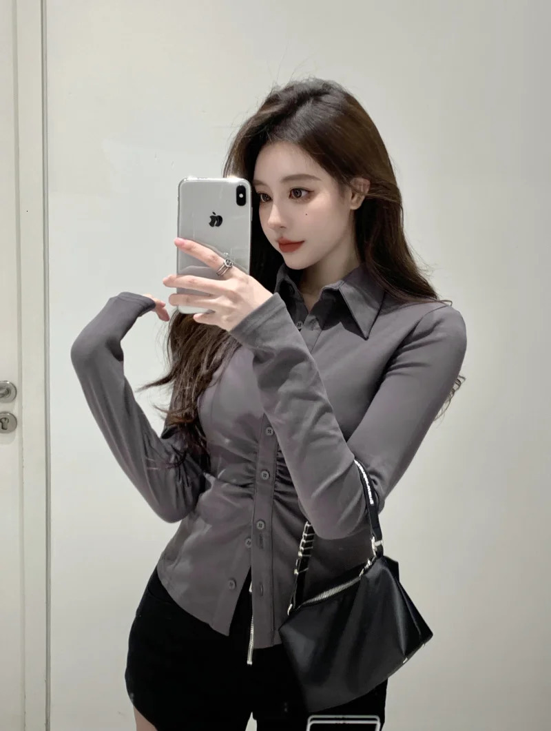 Fashion Blusas Mujer De Moda Office Lady Elegant Blouses Women Shirts Korean Sexy Y2K Tops Long Sleeve Blouse Clothing 240806
