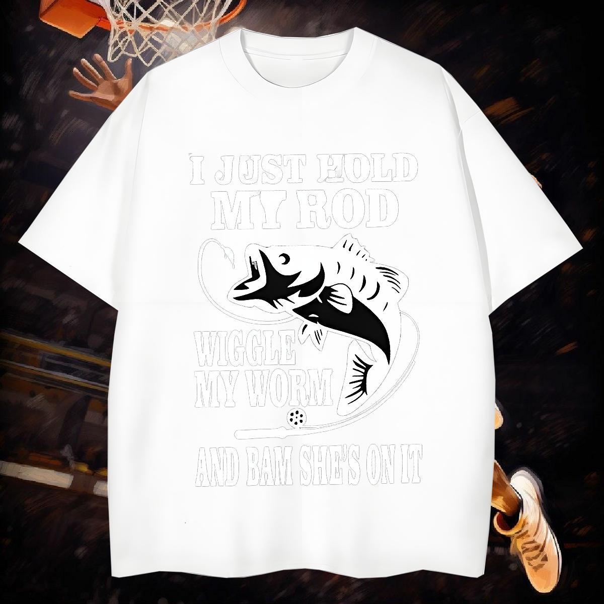 Mens T Shirts 230g Cotton fish Hip Hop Street Short Sleeve Soft Anime Men Clothes T-Shirt Fashion New Popular Tops