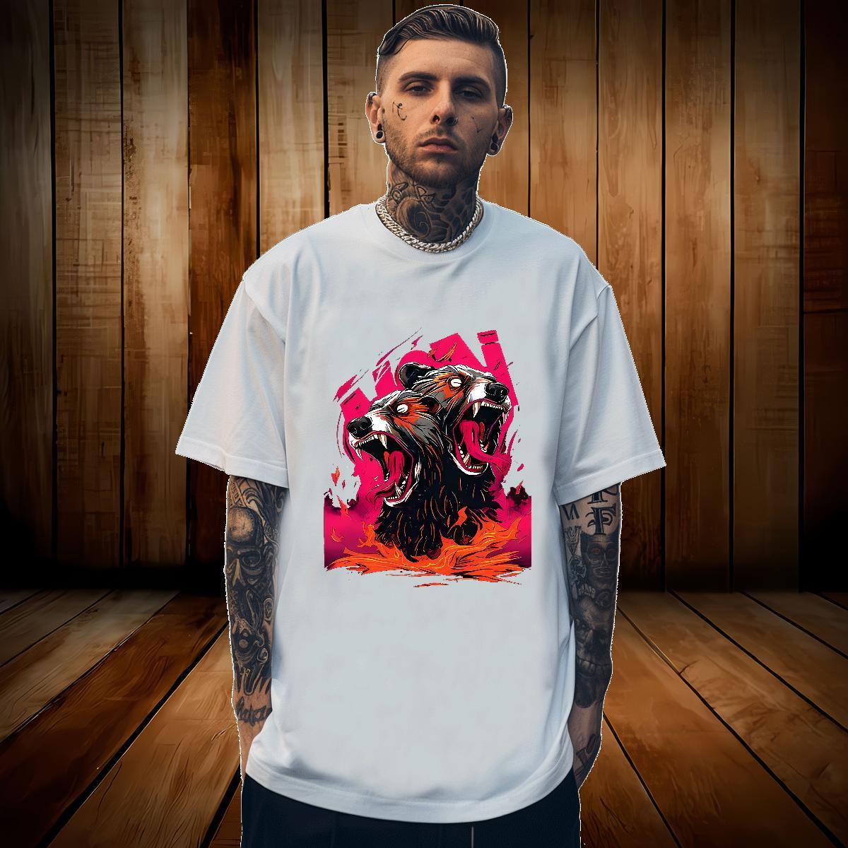 Man T Shirts 230g Pure Cotton Spring Summer Breathable Crew Neck Custom Print Oversized Men Clothes T-Shirt Classic Comfortable Wear