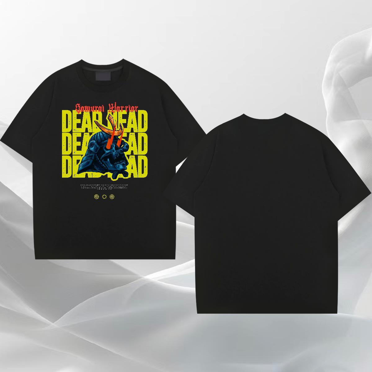 Stylist T Shirts Men skull Tees Shirts 230g Pure Cotton Sports Casual Loose Fit Cartoon Printing L-4XL Breathable Men Tops Tees