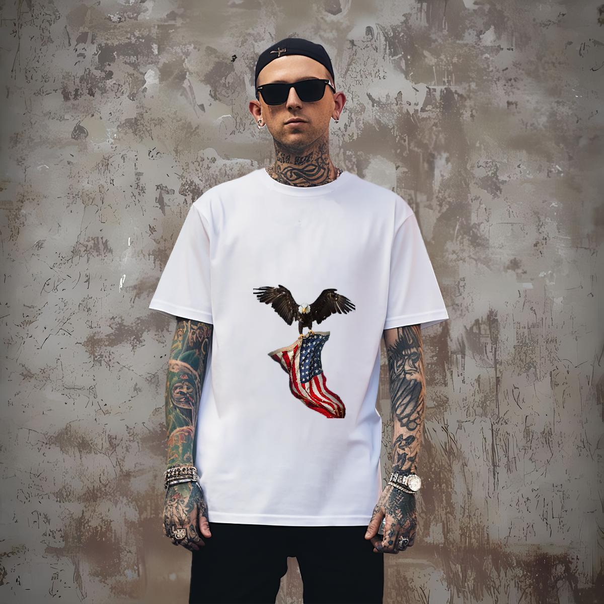 T Shirts Men 230g 100% Cotton cool Daily Outfit Breathable Short Sleeve Custom Printing Men Tshirts 2024 Loose Fit Tops Shirt